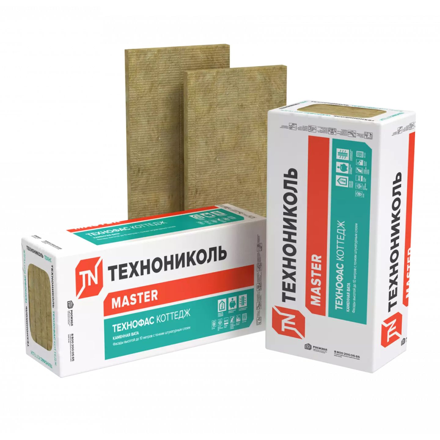 Утеплитель ТехноНИКОЛЬ Технофас Коттедж плита 105 50 мм 1200х600 мм минеральный (базальтовый)