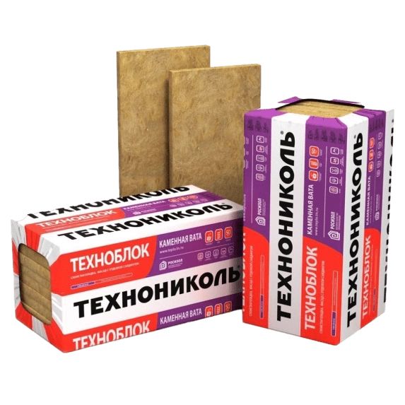 Утеплитель ТехноНИКОЛЬ Техноблок Стандарт плита 45 50 мм 1200х600 мм минеральный (базальтовый)