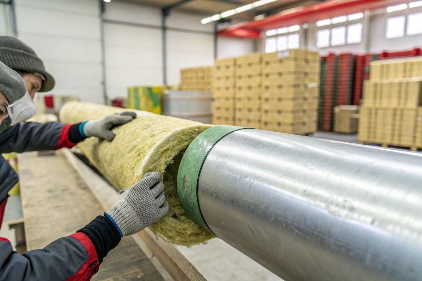 Утеплитель Rockwool Цилиндр 100 ДМ D35 T40 кашир/фол минеральный (техническая теплоизоляция)