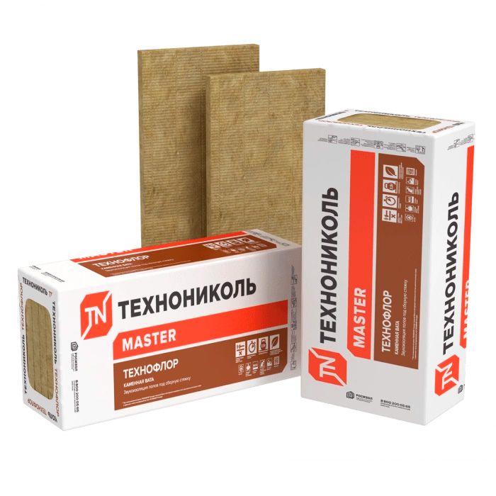 Утеплитель ТехноНИКОЛЬ Технофлор Проф плита 170 50 мм 1200х600 мм минеральный (базальтовый)
