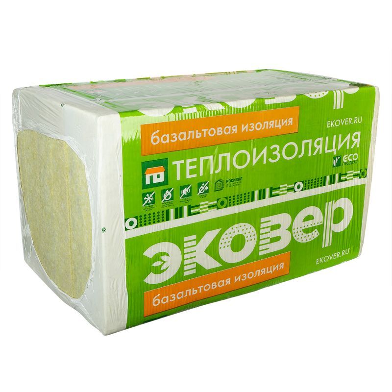 Утеплитель Эковер Стандарт 60 базальтовая плита 1000х600х100мм