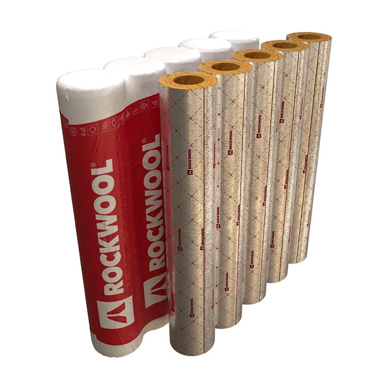Утеплитель Rockwool Цилиндр 100 ДМ D48 T40 кашир/фол минеральный (техническая теплоизоляция)