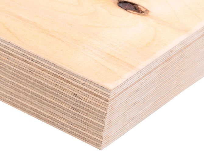 Фанера ФСФ 40мм 2500х1250 мм сорт 3/4 шлифованная Ш1 березовая влагостойкая