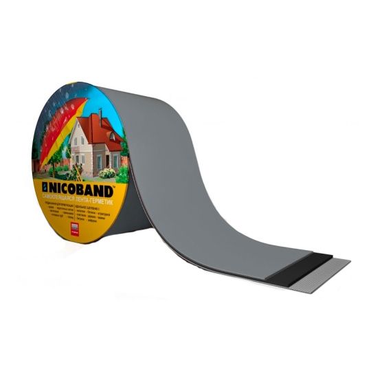 Лента NICOBAND 1000×150 мм самоклеящаяся герметизирующая темно-серая Технониколь