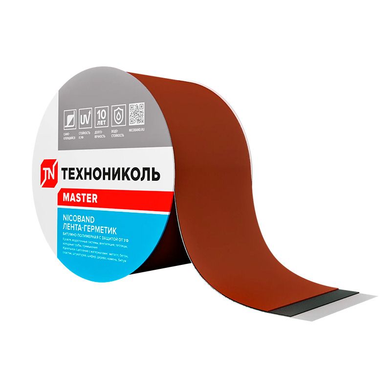 Лента NICOBAND 100×3000 мм самоклеящаяся герметизирующая коричневая Технониколь