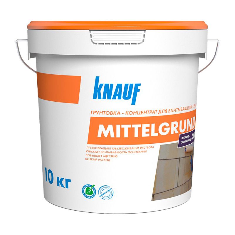 Грунтовка универсальная для впитывающих оснований КНАУФ Миттельгрунд 10 кг