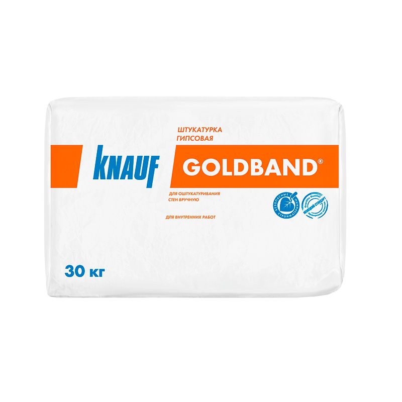 Штукатурка гипсовая КНАУФ Гольдбанд 40 30 кг