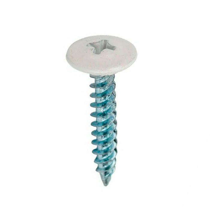 Саморез с прессшайбой со сверлом 4,2х19 мм RAL 9003 сигнальный белый