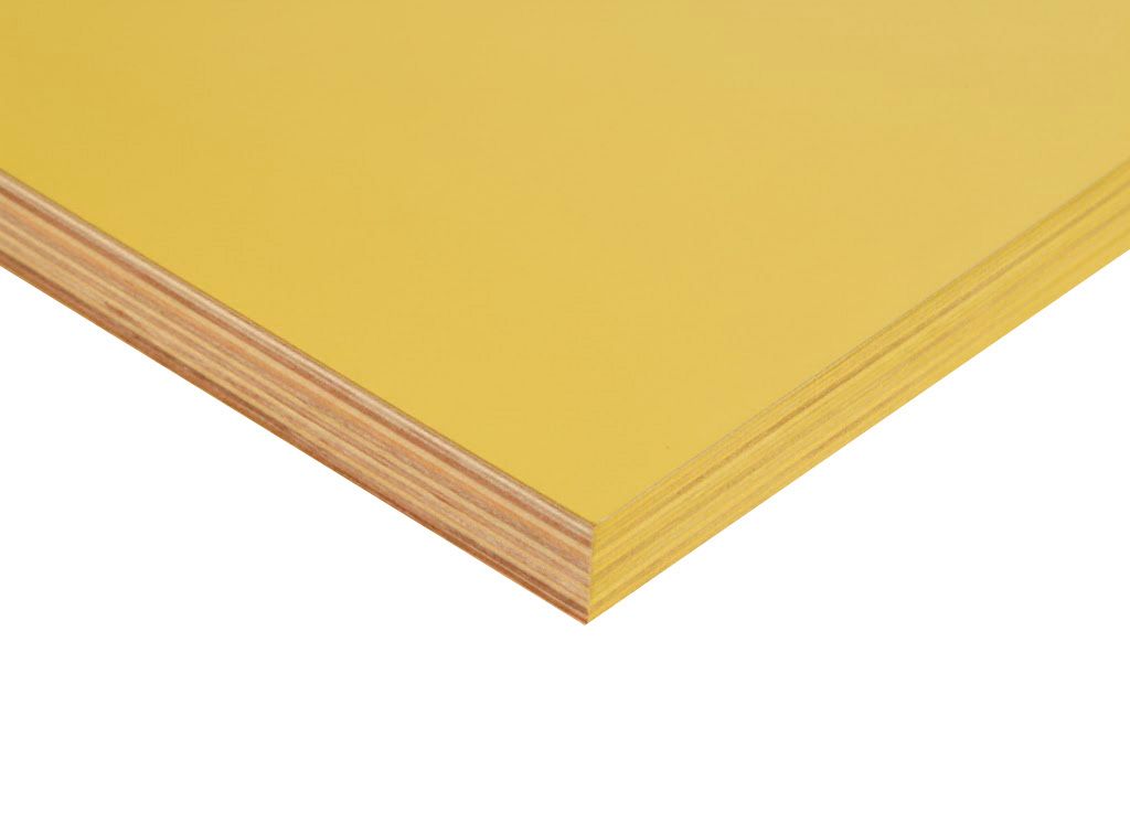 Фанера ФОФ ламинированная 18мм 2500х1220 мм сорт 3/3 березовая YE (Желтый цвет)