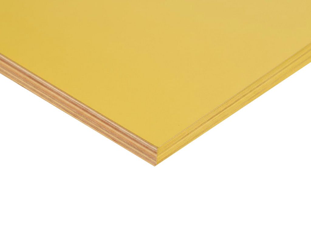 Фанера ФОФ ламинированная 12мм 2440х1220 мм сорт 2/2 березовая YE (Желтый цвет)