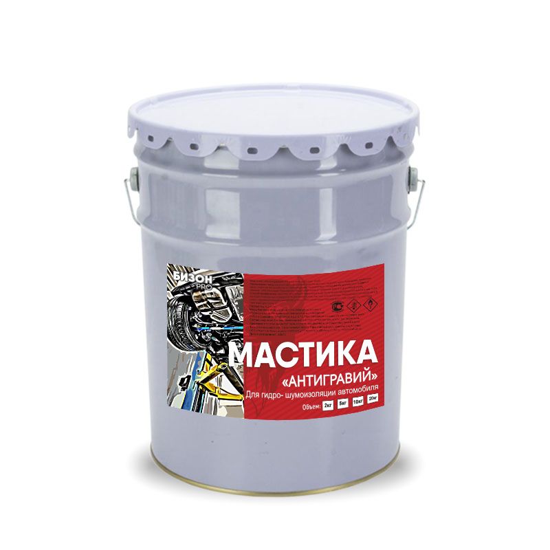 Мастика антигравий 10 кг Бизон
