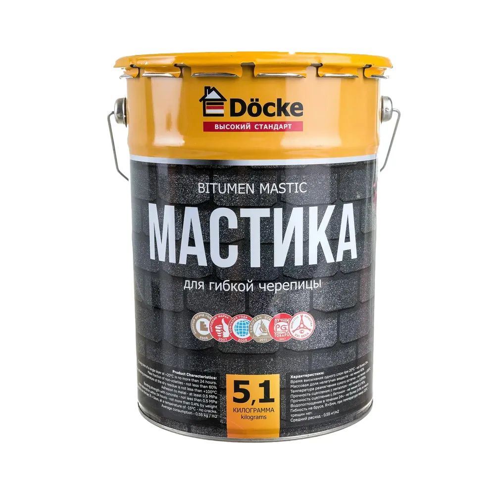 Мастика для гибкой черепицы 5,1кг  Дёке