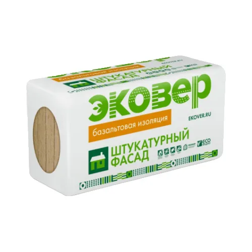 Утеплитель Эковер ЭКОфасад Оптима 95 базальтовая плита 1000х600х100мм