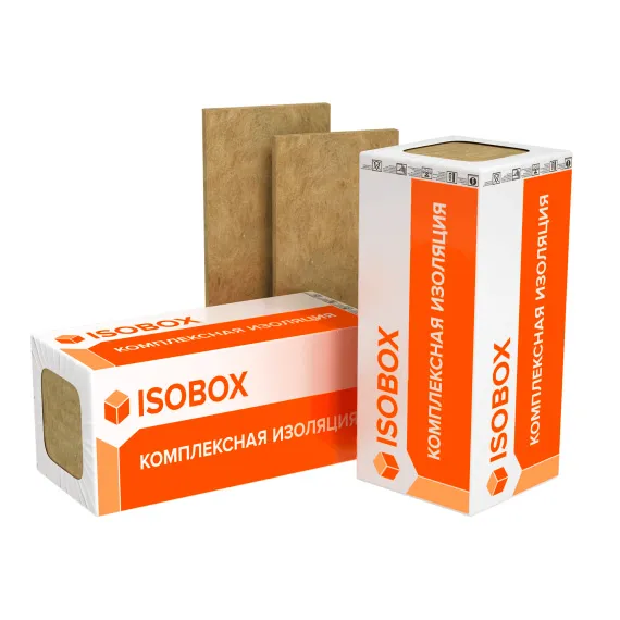 Утеплитель ISOBOX Вент 80 базальтовая плита 1200х600х100мм