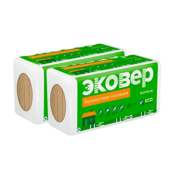 Утеплитель Эковер Кровля Верх 190 базальтовая плита 1000х600х50мм