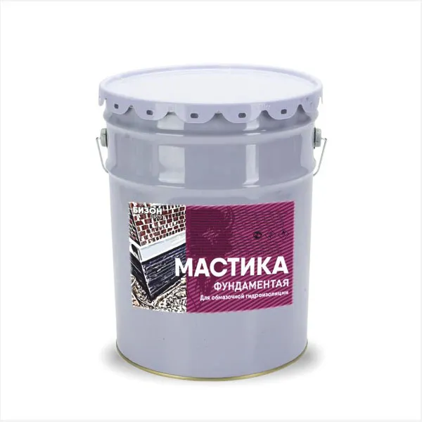Мастика битумная фундаментная 20 кг Бизон