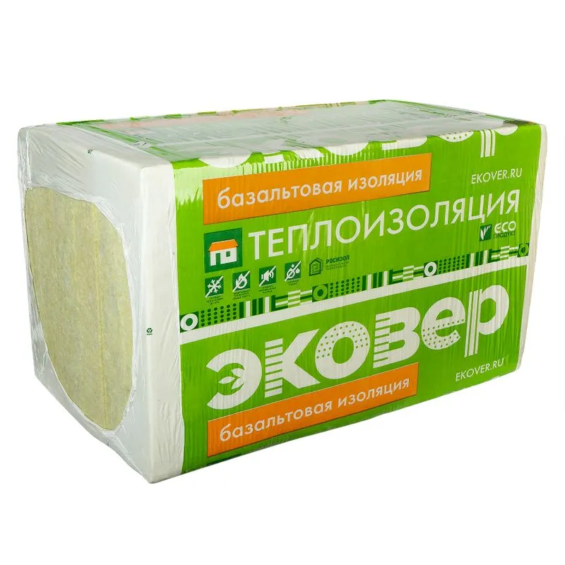 Утеплитель Эковер Стандарт 50 базальтовая плита 1000х600х100мм