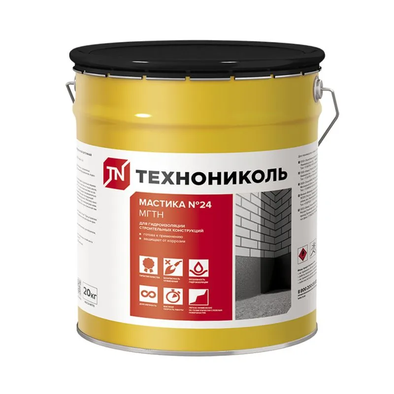Мастика ТехноНИКОЛЬ битумная №24 МГТН 20 кг Технониколь