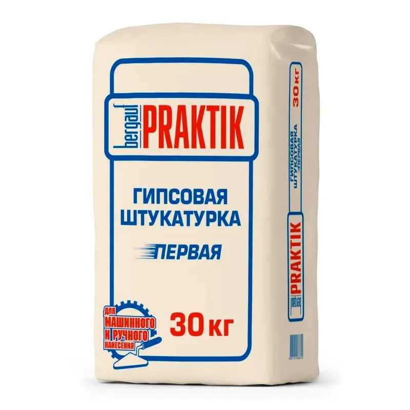 Штукатурка гипсовая базовая Praktik Первая 30 кг
